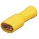 Fully Insulated Spade Connectors Female Crimp Terminal Yellow